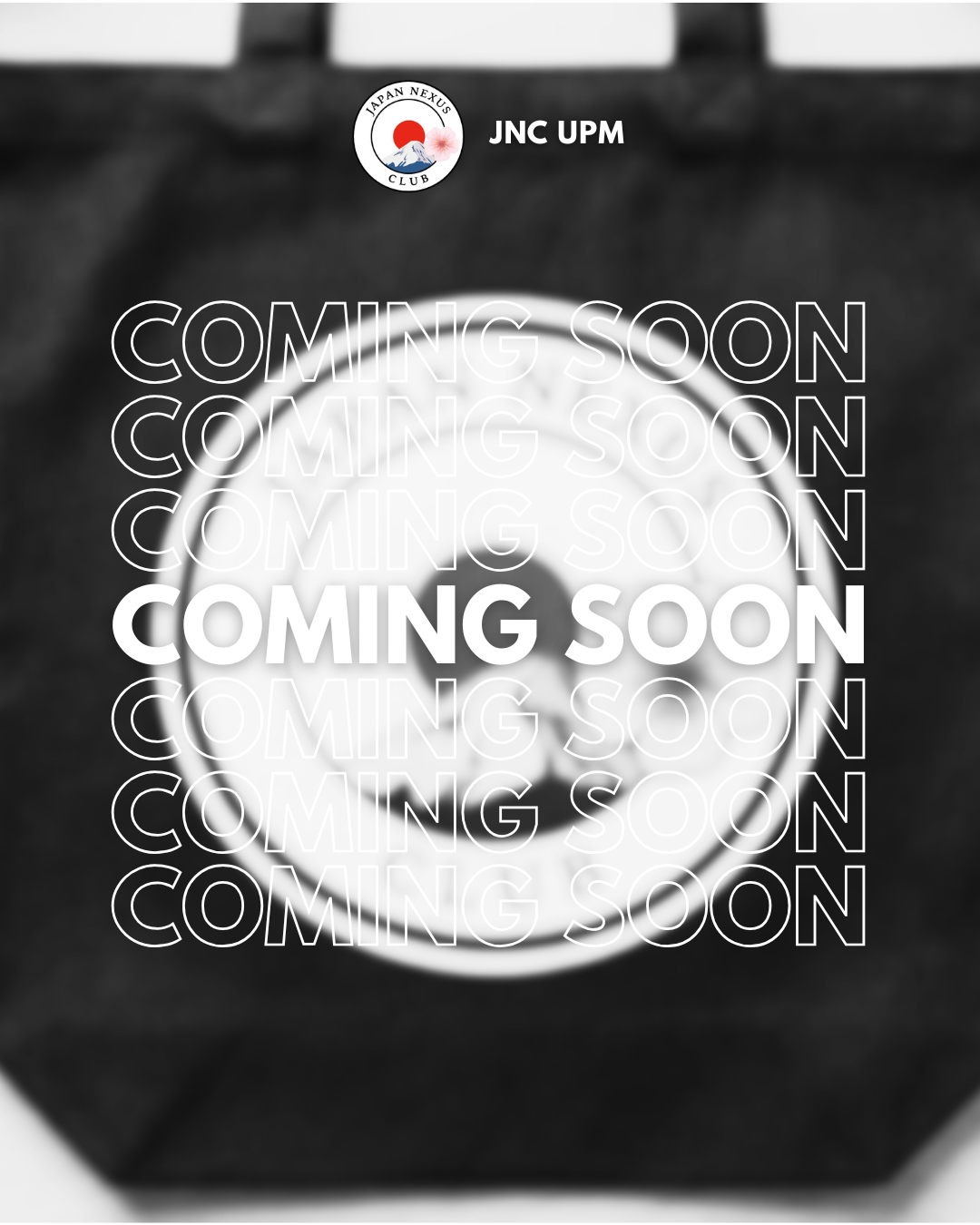 Canvas tote bag with red emblem